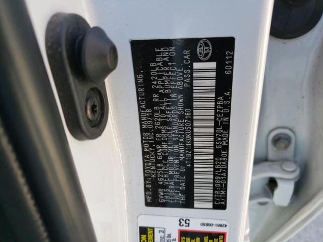 4T1BZ1HK0KU507160 Toyota CAMRY XSE