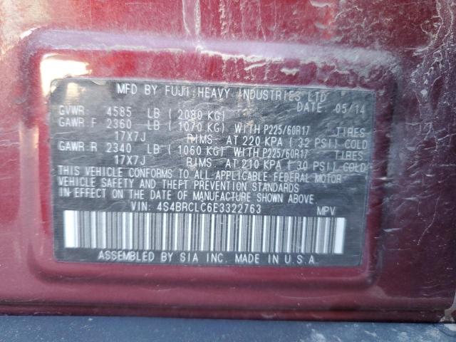 4S4BRCLC6E3322763 Subaru 2.5na u6