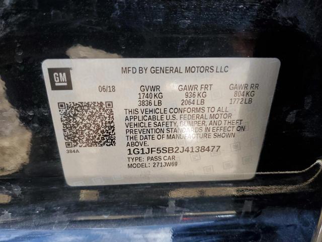1G1JF5SB2J4138477 Chevrolet Sonic Premier
