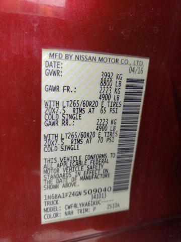 1N6BA1F24GN509040 Nissan Titan Xd Sl