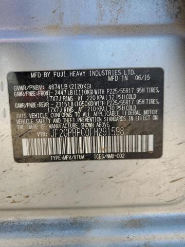 JF2GPBPC0FH291598 Subaru Xv Crosstrek 2.0i Hybrid Touring
