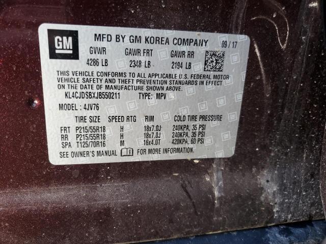 KL4CJDSBXJB550211 Buick Encore Premium