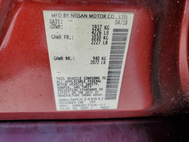 1N4AL3APXJC249842 Nissan ALTIMA 2.5