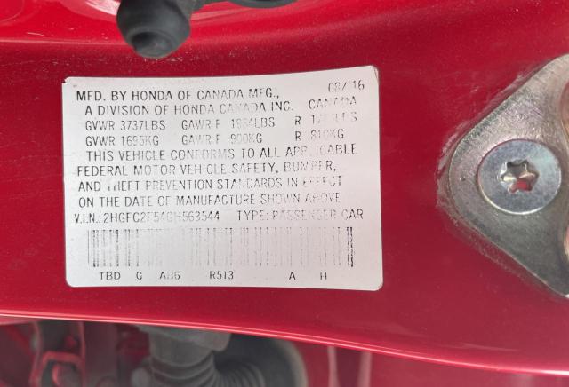 2HGFC2F54GH563544 Honda Civic Lx