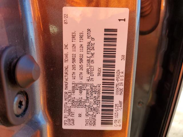 5TFVC5DB7NX006141 Toyota Tundra Crewmax Capstone