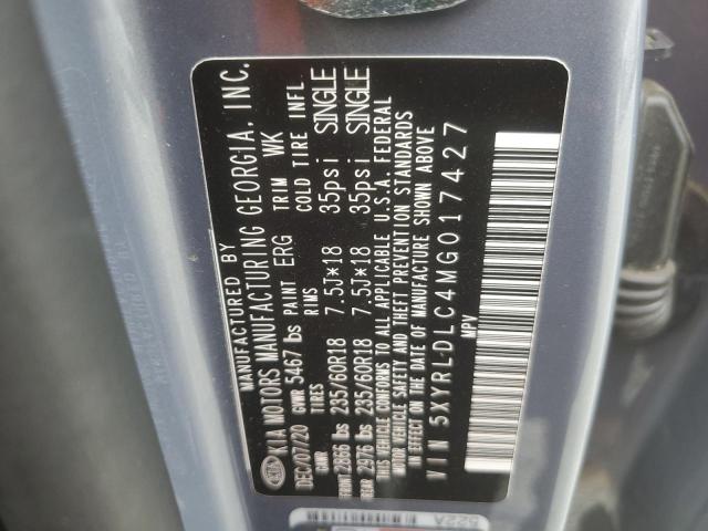 5XYRLDLC4MG017427 KIA SORENTO S