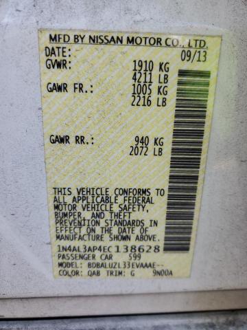 1N4AL3AP4EC138628 Nissan ALTIMA 2.5