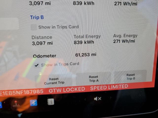 5YJ3E1EB5NF187985 Tesla MODEL 3