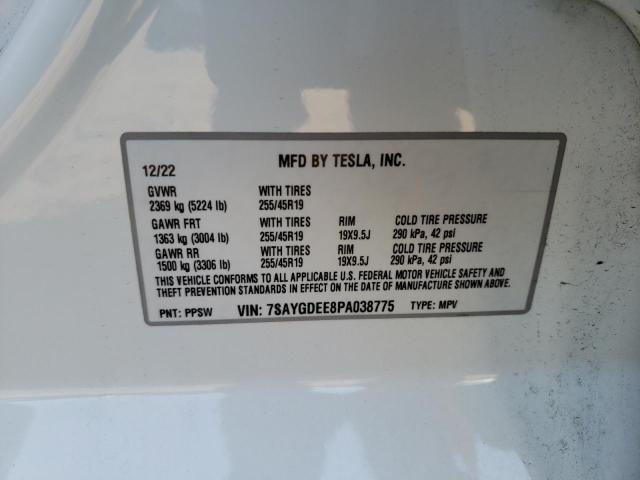 7SAYGDEE8PA038775 Tesla Model Y