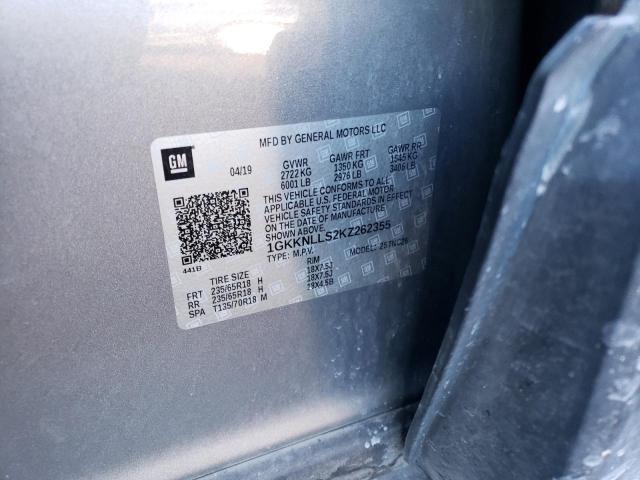 1GKKNLLS2KZ262355 GMC ACADIA SLE