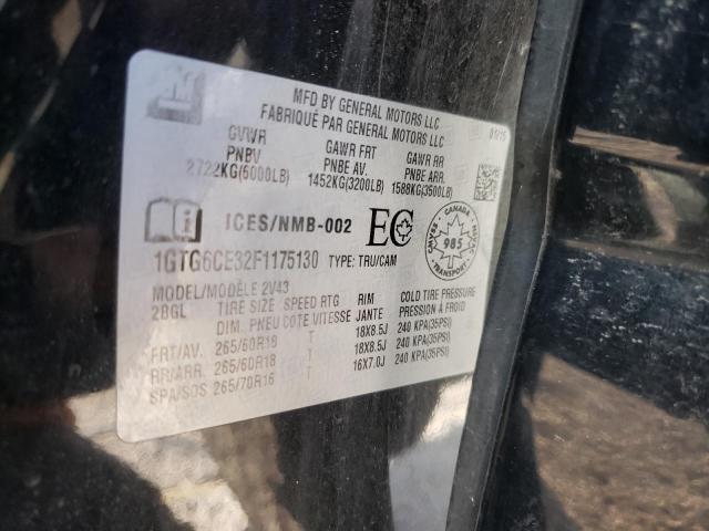 1GTG6CE32F1175130 GMC CANYON SLT