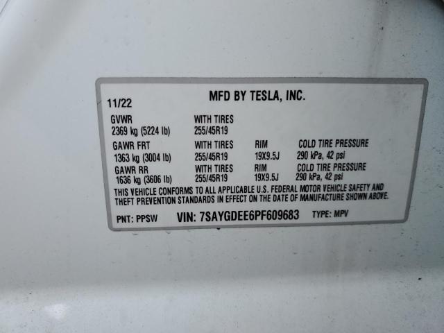 7SAYGDEE6PF609683 Tesla Model Y