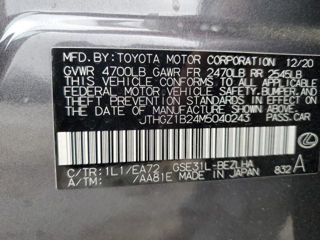 JTHGZ1B24M5040243 Lexus Is 350 F-sport