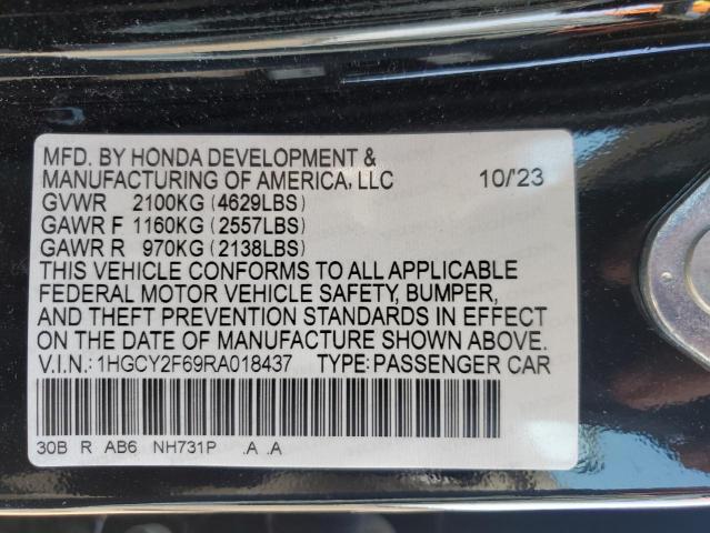 1HGCY2F69RA018437 Honda Accord Hybrid Exl
