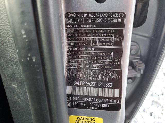 SALFR2BG9EH395660 Land Rover LR2 HSE