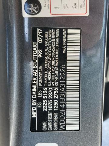 WDDZF4JB3JA312926 Mercedes-Benz E 300