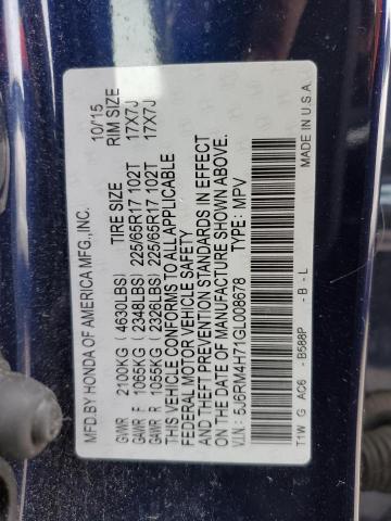 5J6RM4H71GL008678 Honda CR-V EXL