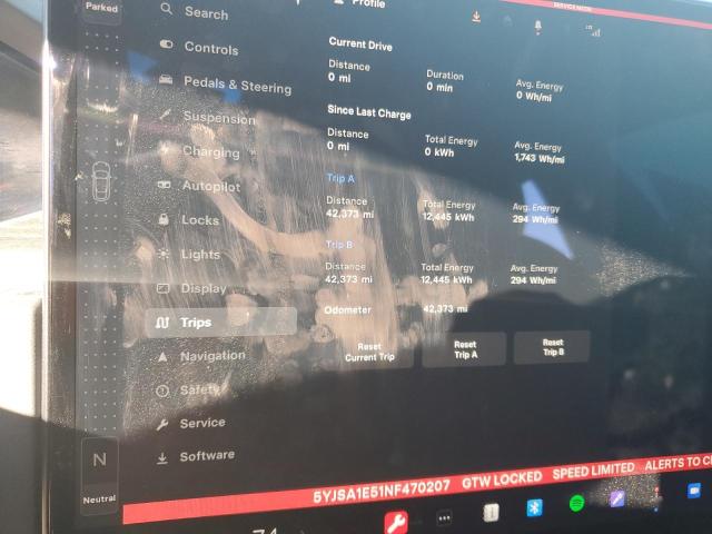 5YJSA1E51NF470207 Tesla MODEL S