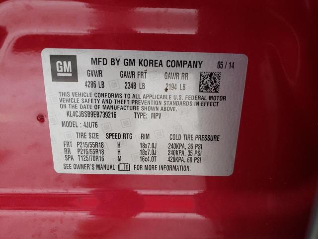 KL4CJBSB9EB739216 Buick Encore Convenience