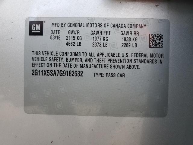 2G11X5SA7G9182632 Chevrolet IMPALA LS