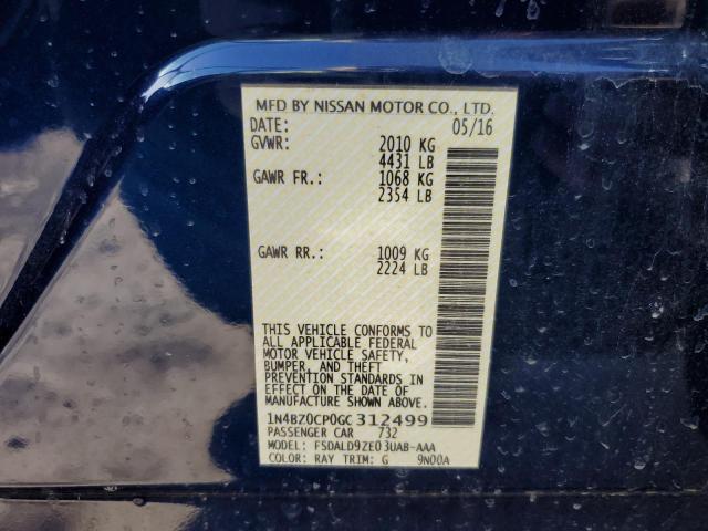 1N4BZ0CP0GC312499 Nissan LEAF SV