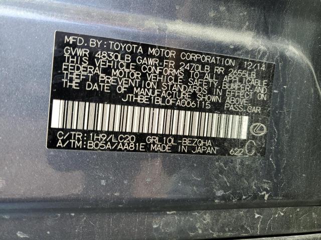 JTHBE1BL0FA006115 Lexus GS 350