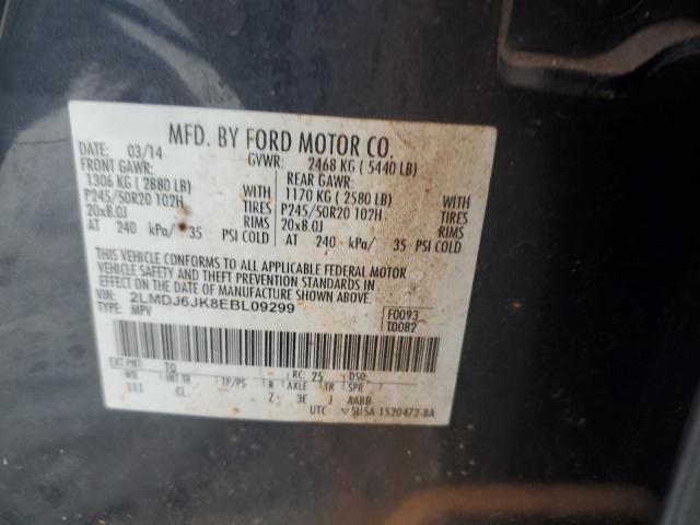 2LMDJ6JK8EBL09299 Lincoln MKX