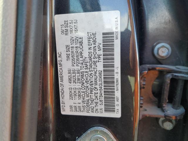 5J8TB4H54GL004982 Acura Rdx Technology