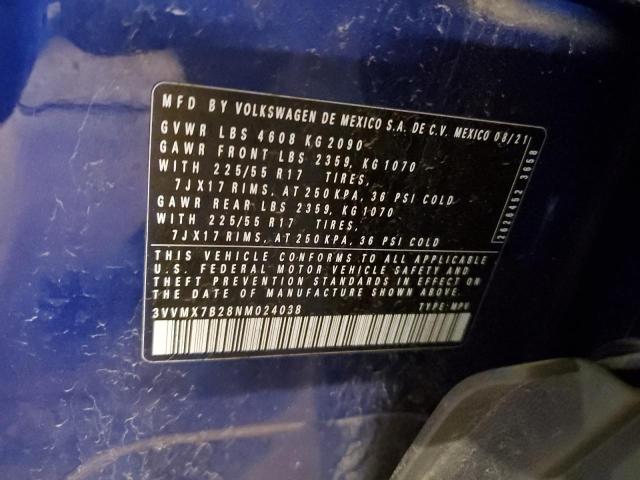 3VVMX7B28NM024038 Volkswagen TAOS S