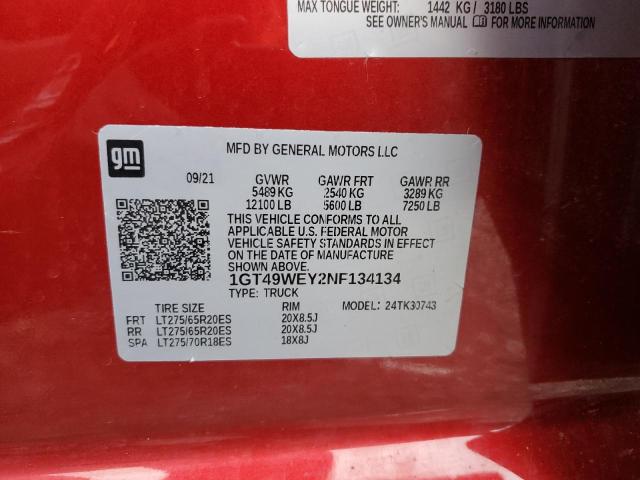 1GT49WEY2NF134134 GMC Sierra K3500 Denali