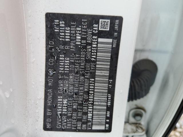 JHMCR6F50HC010576 Honda Accord Hybrid Exl
