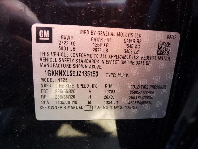 1GKKNXLS5JZ135153 GMC Acadia Denali