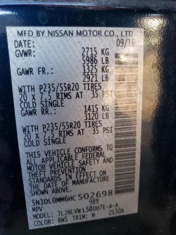 5N1DL0MM6HC502698 Infiniti QX60