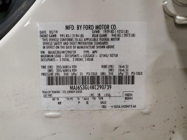MAJ6S3GL4KC290739 Ford Ecosport Se