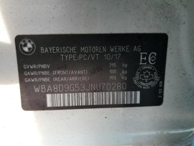 WBA8D9G53JNU70280 BMW 330 XI