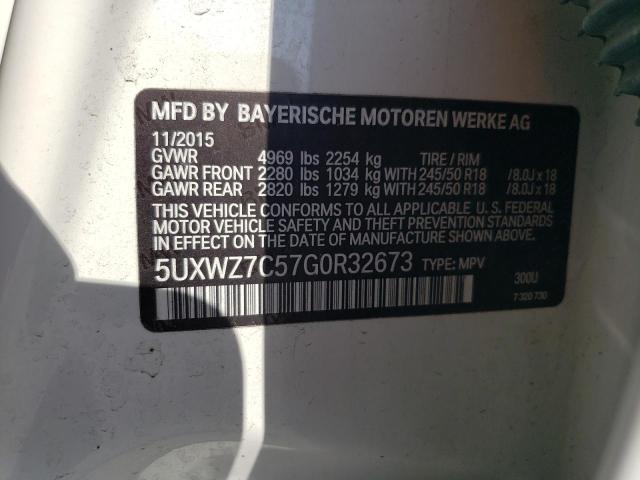 5UXWZ7C57G0R32673 BMW X3 Sdrive28i