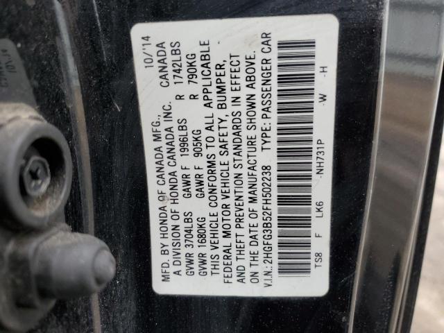 2HGFG3B52FH502238 Honda Civic Lx