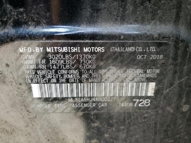 ML32A5HJ4KH002275 Mitsubishi MIRAGE LE