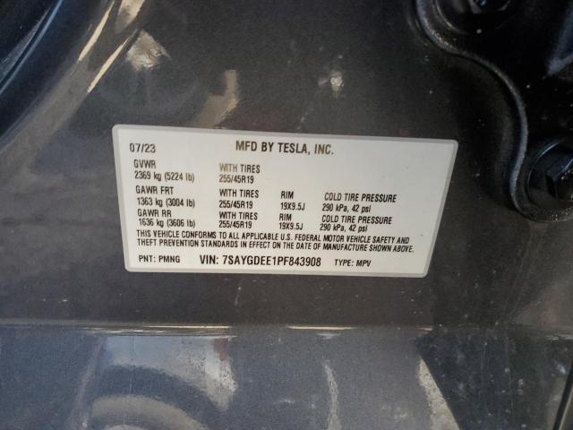 7SAYGDEE1PF843908 Tesla Model Y