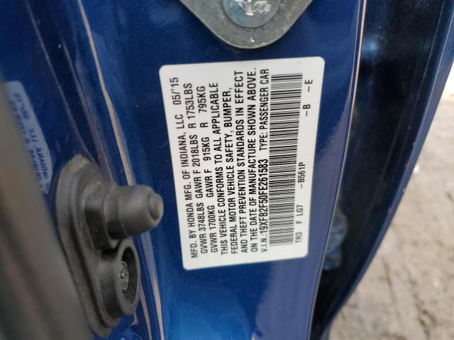 19XFB2F50FE261583 Honda Civic Lx
