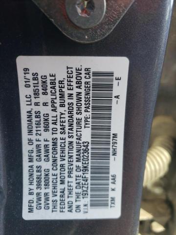 19XZE4F19KE023643 Honda Insight Lx