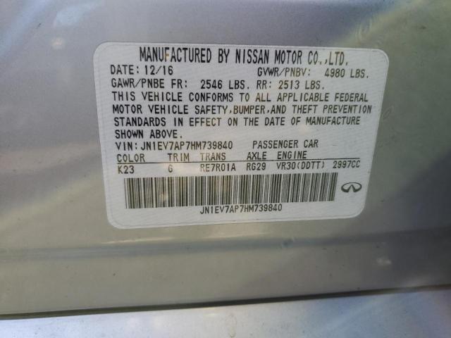 JN1EV7AP7HM739840 Infiniti Q50 Premium