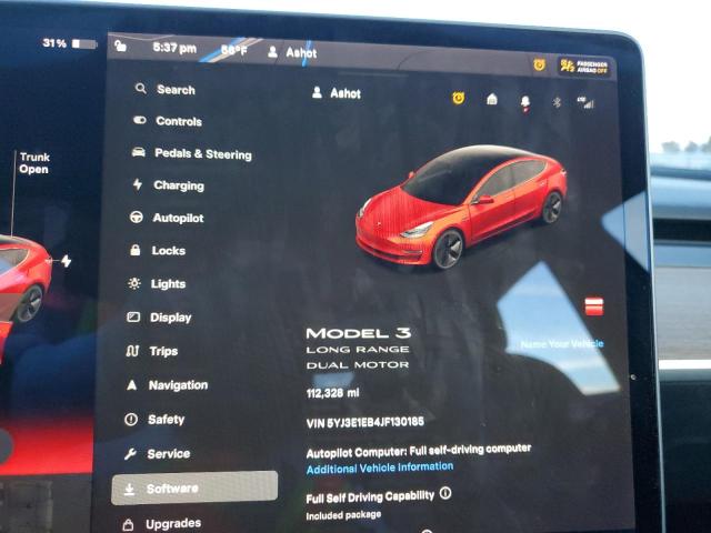 5YJ3E1EB4JF130185 Tesla MODEL 3