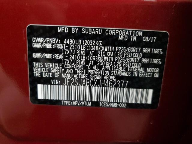 JF2SJABCXJH462377 Subaru Forester 2.5i