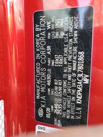 KNDPM3AC3L7801868 KIA Sportage Lx