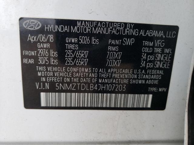 Hyundai SANTA FE SPORT 2018 5NMZTDLB4JH107203 Image 13