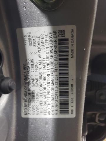 2HGFC2F81LH521207 Honda Civic Sport