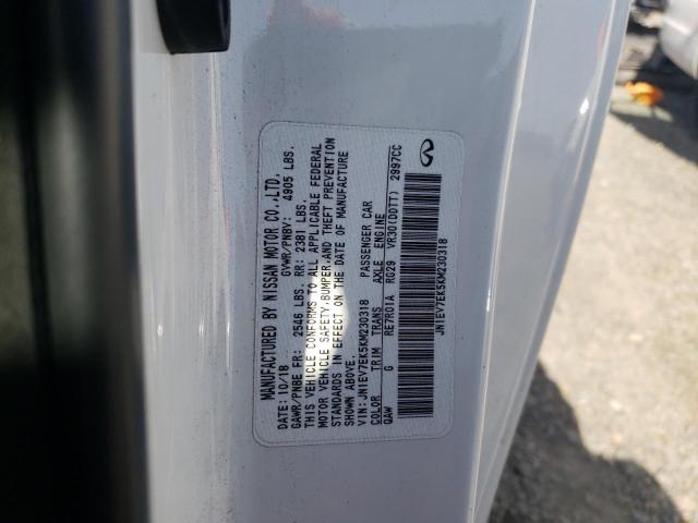 JN1EV7EK5KM230318 Infiniti Q60 PURE