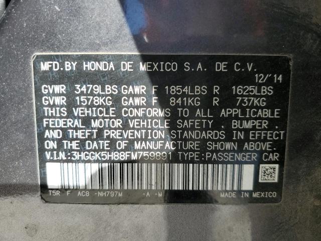 3HGGK5H88FM759891 Honda FIT EX