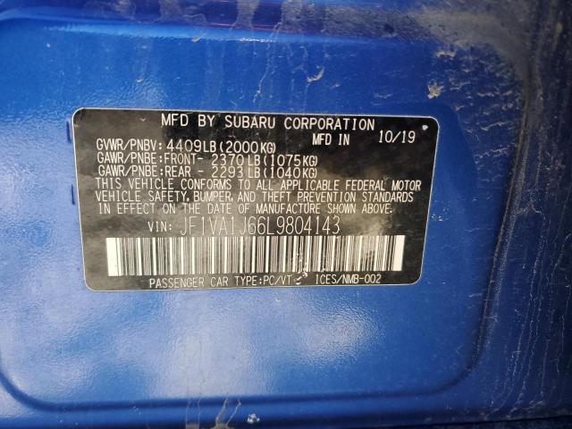 JF1VA1J66L9804143 Subaru Wrx Limited